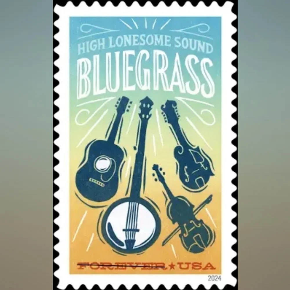 100 2024 Bluegrass Forever Postage Stamps USPS Wedding‎ Invitations Valentines